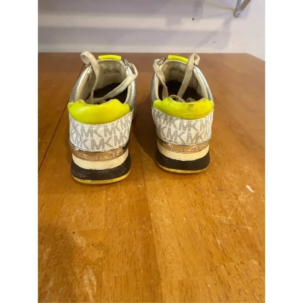 Michael Kors Mix-Media Trainer Sneakers Shoes Womens SZ 8